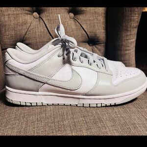 Nike Dunk Low Retro Light Gray and White  Sneakers men's 9.5